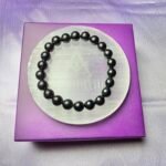 Black tourmaline bracelet + Selenite plate – The protection & power kit
