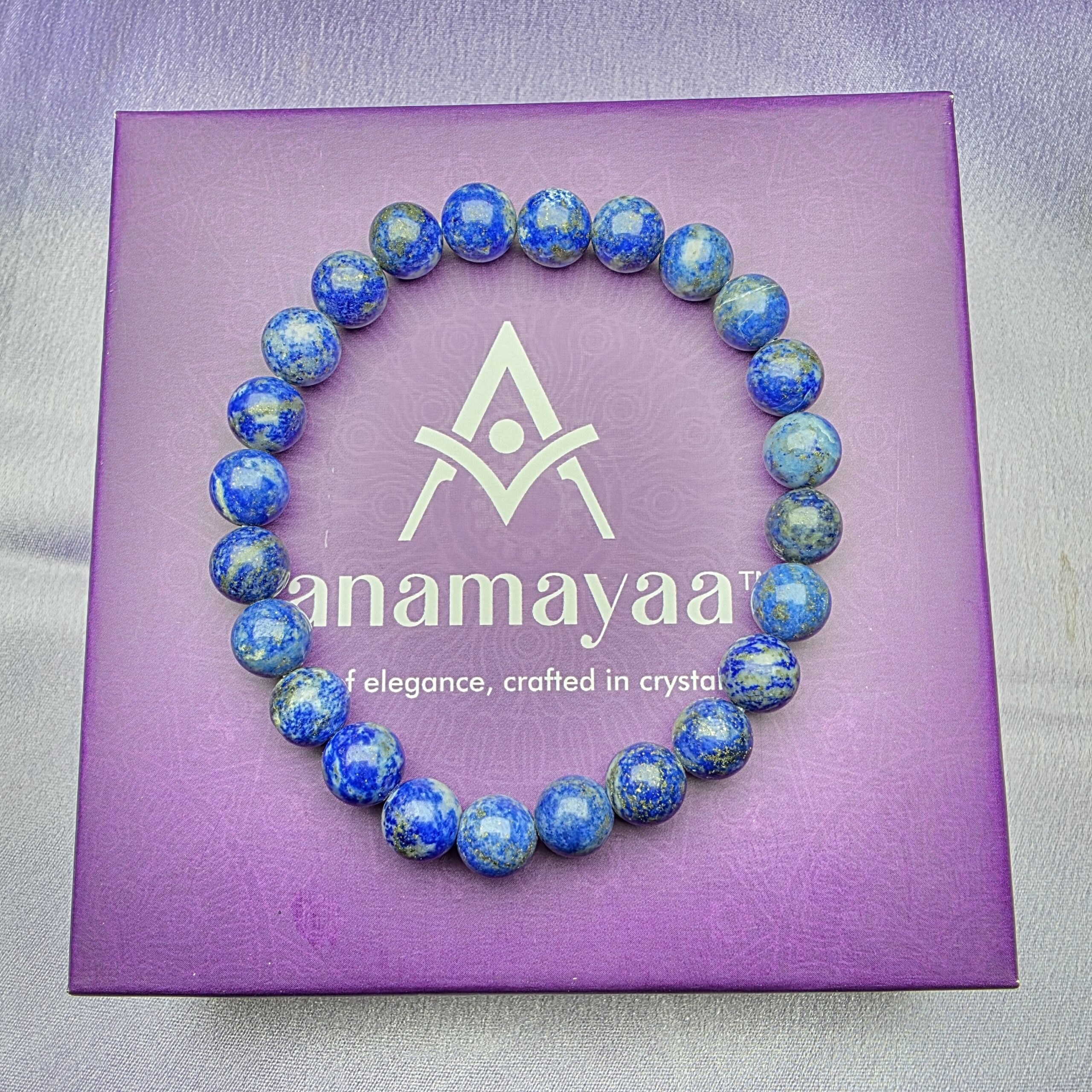 Lapis lazuli bracelet + Selenite plate – The wisdom & wealth kit - Image 2